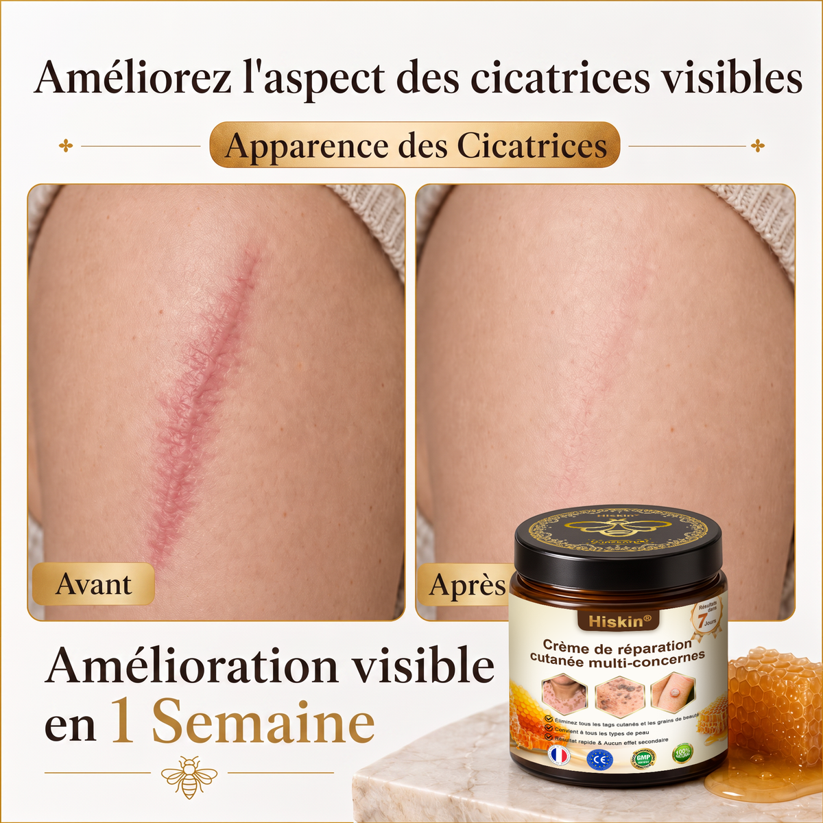 ✨ HISKIN® Technologie Avancée de Renouvellement Cellulaire  Une formule innovante qui agit au cœur de la peau pour soutenir le renouvellement cutané et aider votre peau à retrouver une apparence plus jeune, lisse et éclatante.