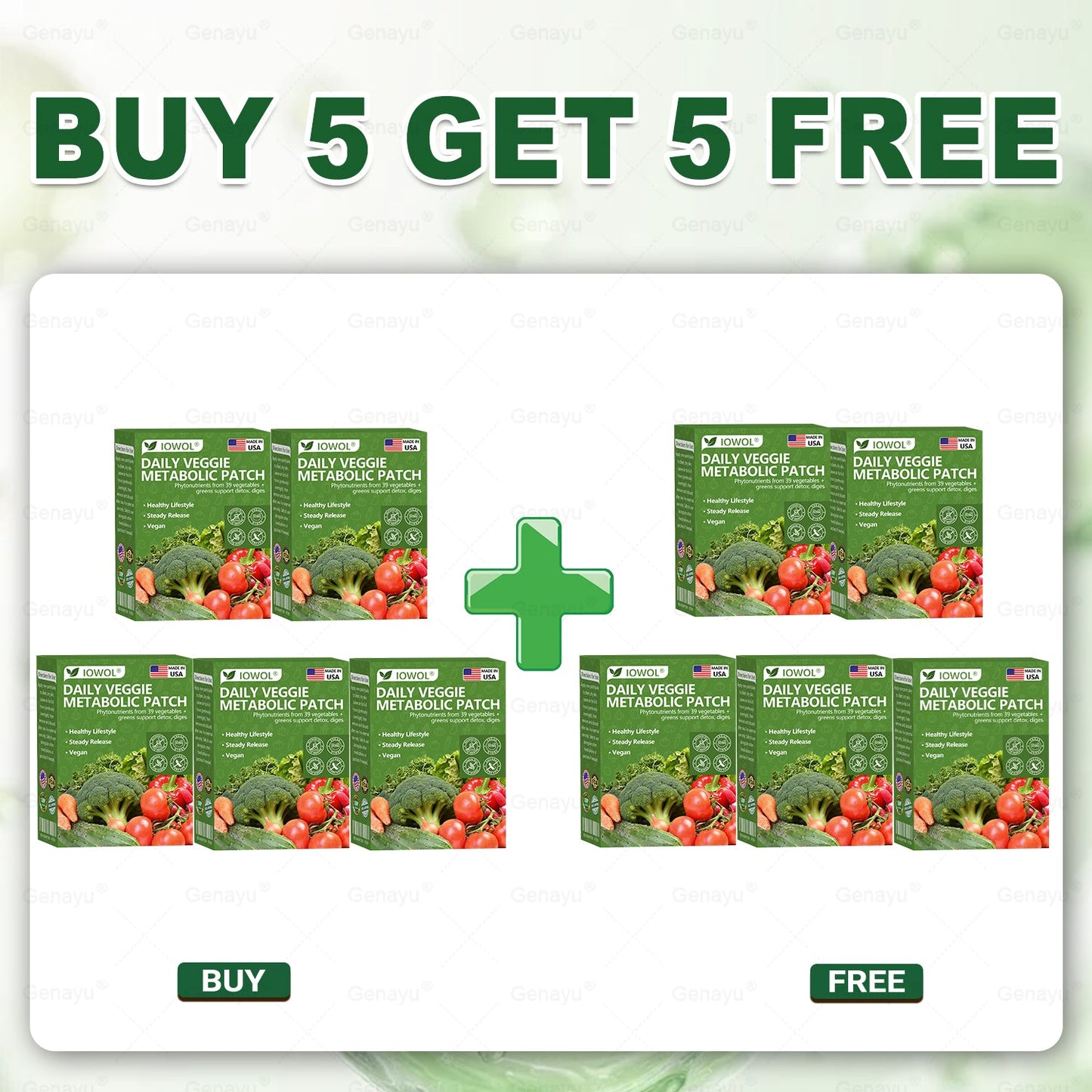 Lorsqu’il est utilisé avec le patch Genayu® 60+ Fruits Non-OGM, l’effet peut être multiplié jusqu’à 2 fois ! Achetez maintenant et profitez d’une offre spéciale limitée de 80 %, pour atteindre plus rapidement vos objectifs de perte de poids et de santé !